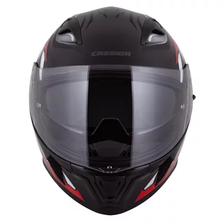Moto prilba Cassida Orbit StriX červená/šedá/biela/čierna
