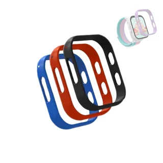 Náhradné silikónové rámčeky pre inteligentné hodinky inSPORTline Cubbio 3ks - čierno-modro-žltá