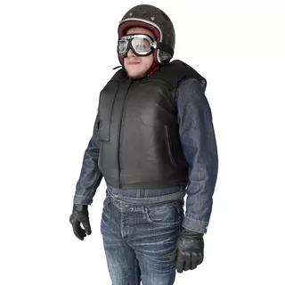 Airbagová chopper vesta Helite Custom - čierna