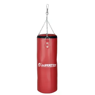 Detské boxovacie vrece inSPORTline 26x65cm / 15kg - 2.akosť - červená
