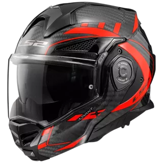 Preklápacia moto prilba LS2 FF901 Advant X Carbon Future Gl Red P/J