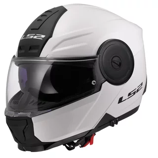 Výklopná moto prilba LS2 FF902 Scope II Solid Gloss White