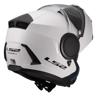 Výklopná moto prilba LS2 FF902 Scope II Solid Gloss White