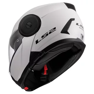 Výklopná moto prilba LS2 FF902 Scope II Solid Gloss White