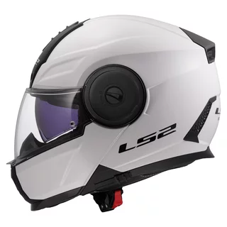 Výklopná moto prilba LS2 FF902 Scope II Solid Gloss White