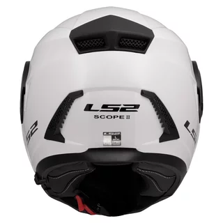 Výklopná moto prilba LS2 FF902 Scope II Solid Gloss White