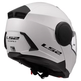 Výklopná moto prilba LS2 FF902 Scope II Solid Gloss White
