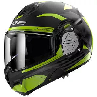 Preklápacia moto prilba LS2 FF906 Advant Revo Matt Black H-V Yellow P/J