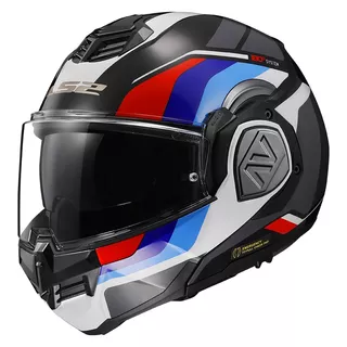 Preklápacia moto prilba LS2 FF906 Advant Sport Gloss Black Blue Red P/J