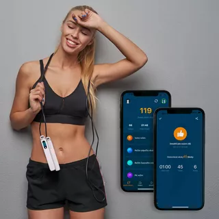 Inteligentné švihadlo inSPORTline Jumpsmart - biela
