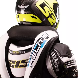 Závodná airbagová vesta Helite e-GP Air - čierno-biela
