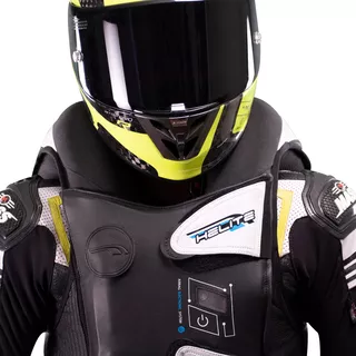 Závodná airbagová vesta Helite e-GP Air - čierno-biela