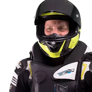 Závodná airbagová vesta Helite e-GP Air - čierno-biela
