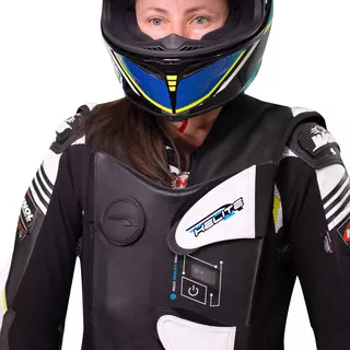 Závodná airbagová vesta Helite e-GP Air - čierno-biela