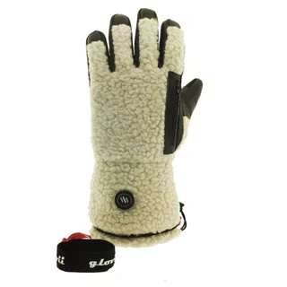 Vyhrievané rukavice v štýle shearling Glovii GS3 2x2100 mAh - béžovo-čierna