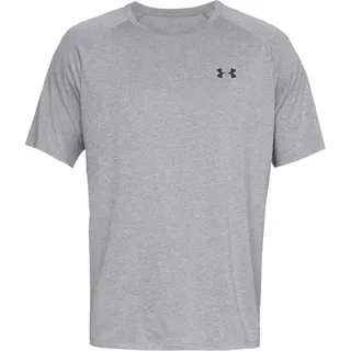 Pánske tričko Under Armour Tech SS Tee 2.0 - Steel Light Heather/Black