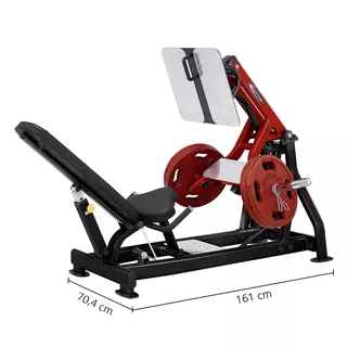 Leg press Steelflex Plateload Line PLLP - čierno-červená