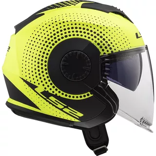 Moto prilba LS2 OF570 Verso - Spin Matt Hi Vis Yellow
