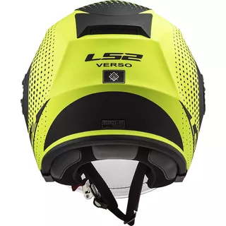 Moto prilba LS2 OF570 Verso - Spin Matt Hi Vis Yellow
