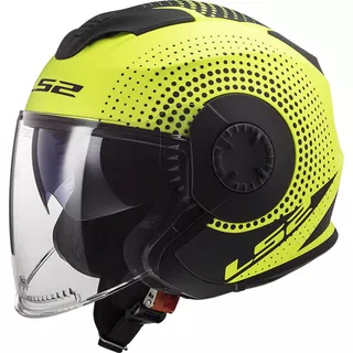 Moto prilba LS2 OF570 Verso - Spin Matt Hi Vis Yellow - Spin Matt Hi Vis Yellow