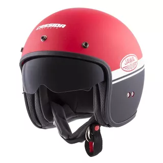 Moto prilba Cassida Oxygen Jawa OHC - červená matná/čierna/biela