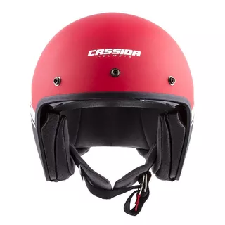 Moto prilba Cassida Oxygen Jawa OHC - červená matná/čierna/biela