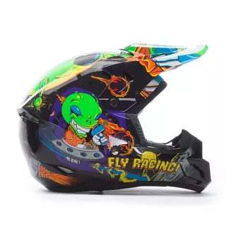 Detská motokrosová prilba Fly Racing Kinetic Youth Invasion - šedá