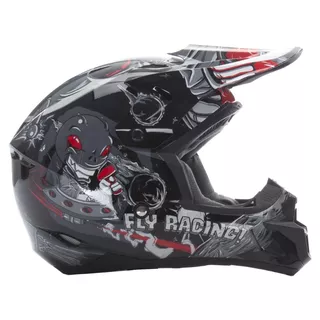 Detská motokrosová prilba Fly Racing Kinetic Youth Invasion - šedá
