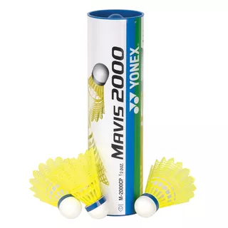 Badmintonové košíky Yonex Mavis 2000 - žltá loptička, modrý pruh 6ks