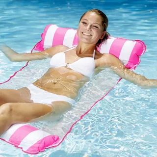Nafukovací matrac inSPORTline WaveBed - 2.akosť - ružová