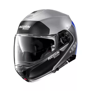 Moto prilba Nolan N100-5 Plus Distinctive N-Com P/J - Glossy Black-Fluo