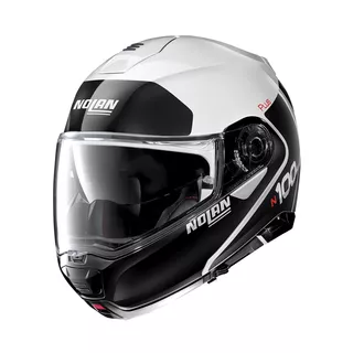 Moto prilba Nolan N100-5 Plus Distinctive N-Com P/J - Glossy Black-Fluo