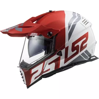Moto prilba LS2 MX436 Pioneer Evo - Evolve Red White