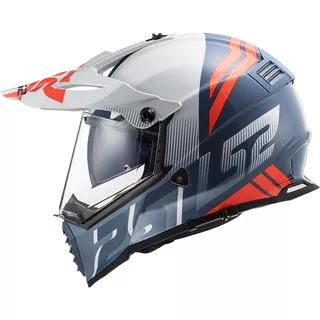 Moto prilba LS2 MX436 Pioneer Evo - Evolve Red White