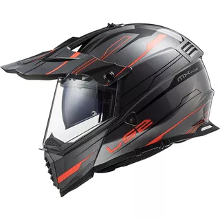 Moto prilba LS2 MX436 Pioneer Evo - Evolve Red White