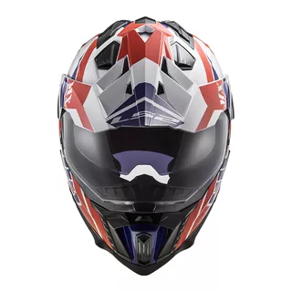 Enduro prilba LS2 MX701 Explorer Atlantis - Glossy Red White Blue