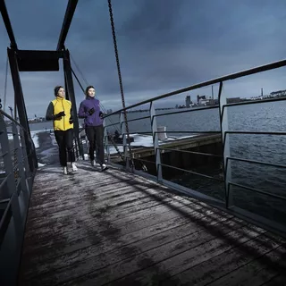 Dámska módna bunda Newline Imotion Ruffle Jacket - titan šedá