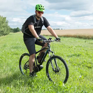 Cyklo rukavice W-TEC Bravoj - modro-čierna
