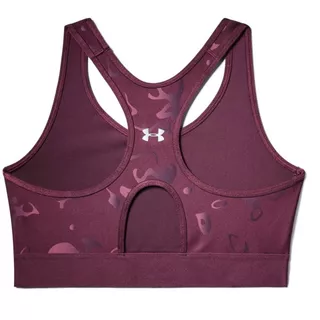 Dámska športová podprsenka Under Armour Mid Keyhole Print - Level Purple
