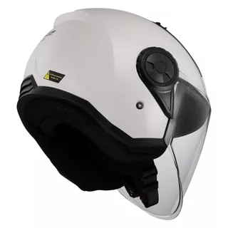 Moto prilba LS2 OF616 Airflow II Solid Gloss White