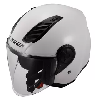 Moto prilba LS2 OF616 Airflow II Solid Gloss White