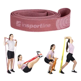 Posilňovacia guma inSPORTline Rand Strong 208x3,3 cm / 8 kg - višňové brownies