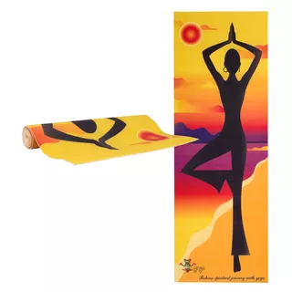 Joga podložka inSPORTline Medita 173x61x0,3 cm - flower