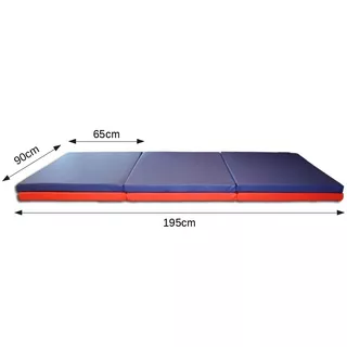 Skladacia gymnastická žinenka inSPORTline Pliago 195x90x5 cm - modrá