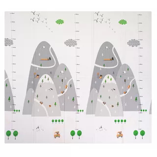 Skladacia detská podložka inSPORTline Michlino 180x200x1,2 cm - Kráľovské safari