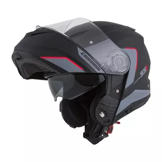 Moto prilba Cassida Compress 2.0 Refraction P/J - čierna matná/šedá/žltá fluo
