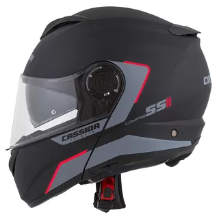 Moto prilba Cassida Compress 2.0 Refraction P/J - čierna matná/šedá/žltá fluo
