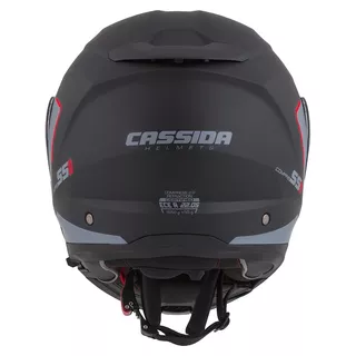 Moto prilba Cassida Compress 2.0 Refraction P/J - čierna matná/šedá/žltá fluo