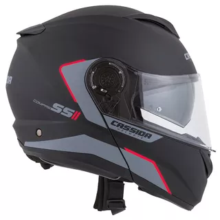 Moto prilba Cassida Compress 2.0 Refraction P/J - čierna matná/šedá/žltá fluo