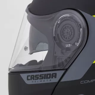 Moto prilba Cassida Compress 2.0 Refraction P/J - čierna matná/šedá/žltá fluo